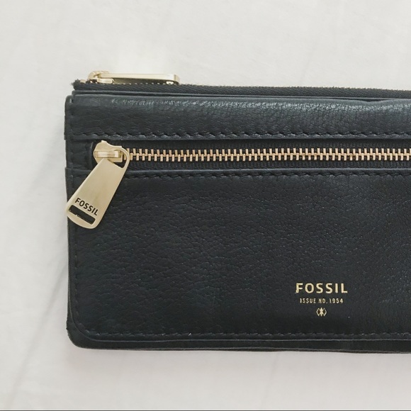 | Fossil | Black Monogrammed RBC Long Wallet | - Picture 2 of 8